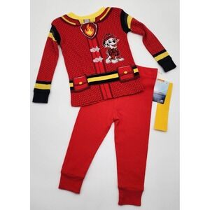 Paw Patrol The Movie Marshall Firefighter Pajamas 12M Red Yellow NWT Nickelodeon